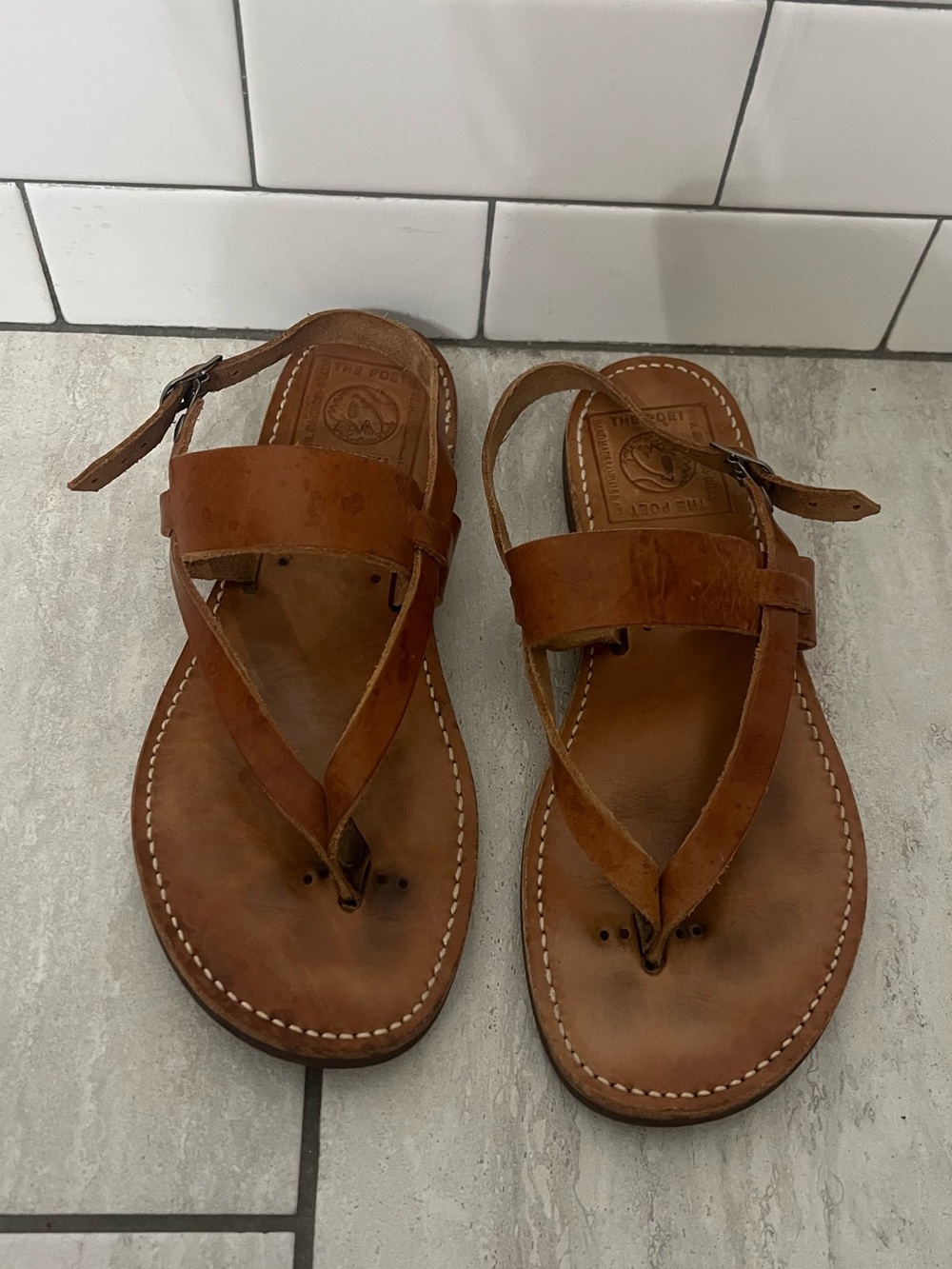 Estimated size 9.5-10 - The Poet" handmade Greek leather sandals
